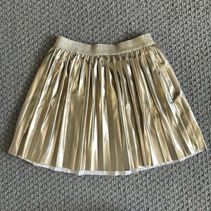 J. Crew Kids Crewcuts Faux Leather Girls Gold Skirt Size 10 Never Worn